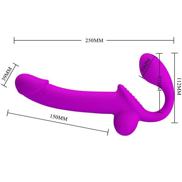 KELPIE DVOJNA STRAP-ON STIMULATOR LJUBIČASTA