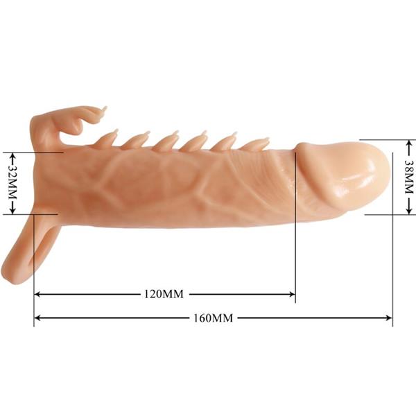 EMMIT PENIS SLEEVE + CLITORIS STIMULATOR FLESH