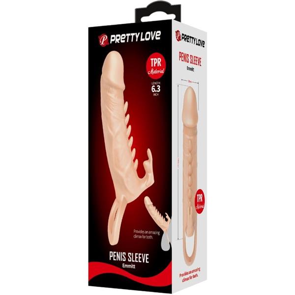 EMMIT PENIS SLEEVE + CLITORIS STIMULATOR FLESH