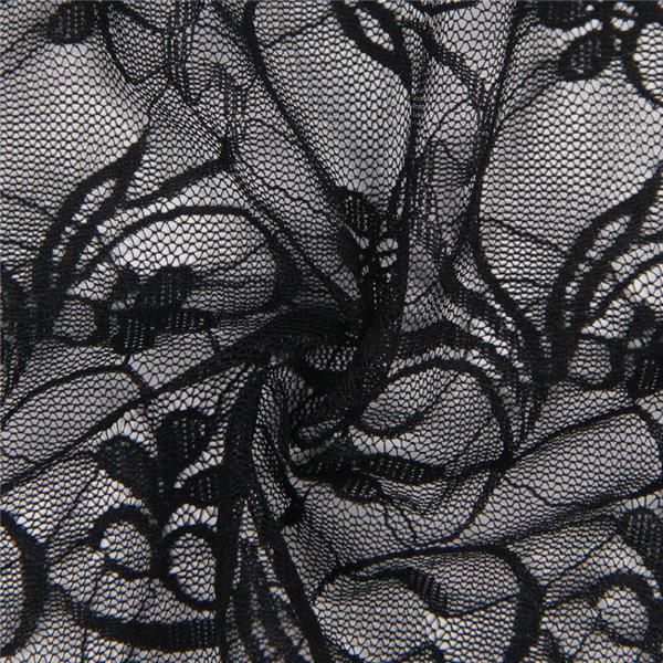 954185 ČIPKASTI BABYDOLL S PODESIVIM TRAKAMA CRNI S/M