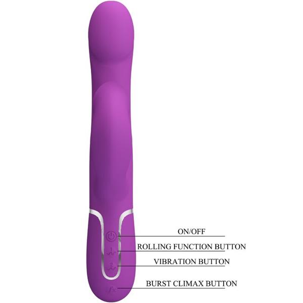 4 IN 1 MULTIFUNCTION VIBRATOR & STIMULATOR PURPLE