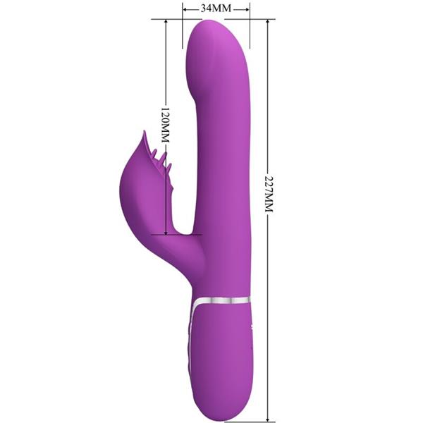 4 IN 1 MULTIFUNCTION VIBRATOR & STIMULATOR PURPLE