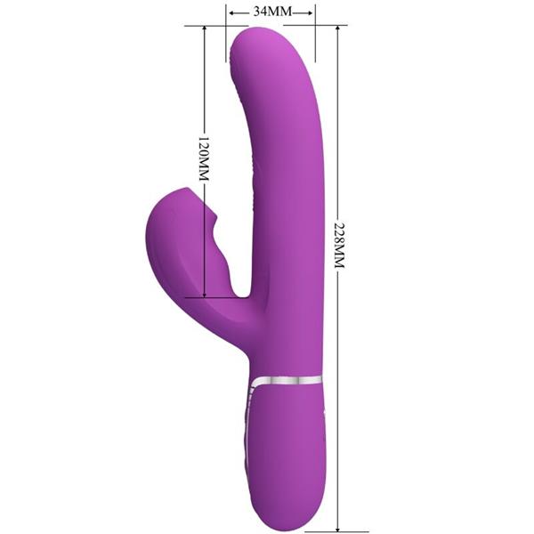 PERLITA 3 V 1 MULTIFUNKCIONALNI ZAJČJI VIBRATOR PURPURNI