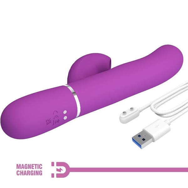 PERLITA 3 V 1 MULTIFUNKCIONALNI ZAJČJI VIBRATOR PURPURNI