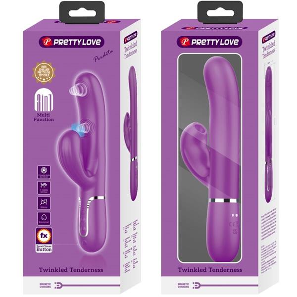 PERLITA 3 V 1 MULTIFUNKCIONALNI ZAJČJI VIBRATOR PURPURNI