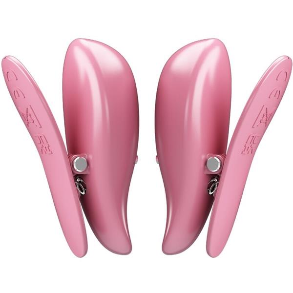 CAILEY NIPPLE CLAMPS 10 VIBRATIONS REMOTE CONTROL PINK