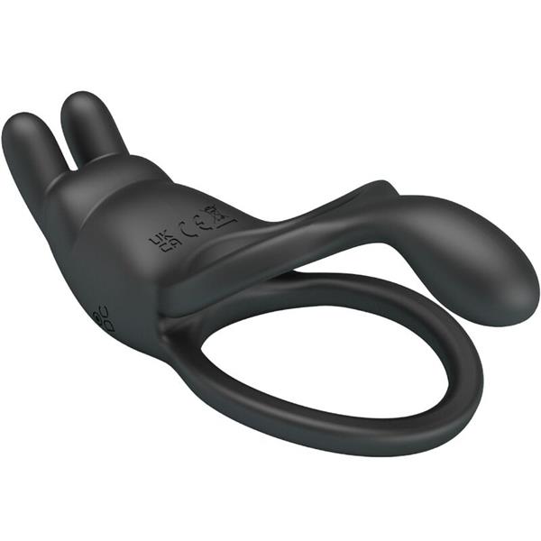 SETH DOUBLE VIBRATING RING RABBIT 7 VIBRATIONS BLACK