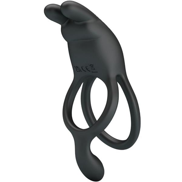 SETH DOUBLE VIBRATING RING RABBIT 7 VIBRATIONS BLACK