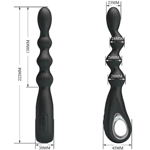 FEDERER ANAL VIBRATOR 12 VIBRACIJA CRNI