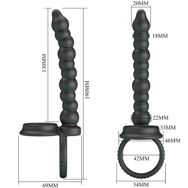 DILLION DOUBLE PENETRATION COCK RING BLACK