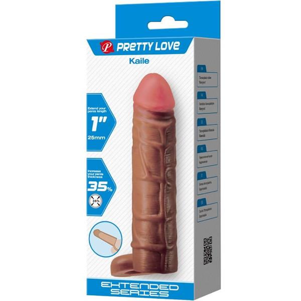 KAILE PENISOV PRSTEN S PRODUŽETKOM 2.5 CM MULATTO