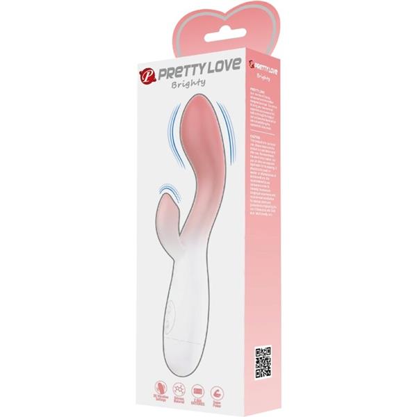 BRIGHTY G-SPOT VIBRATOR + CLITORIS STIMULATOR 30 VIBRATIONS PINK