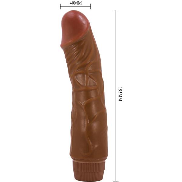 JEFF REALISTIC VIBRATOR 19.5 CM MULATTO