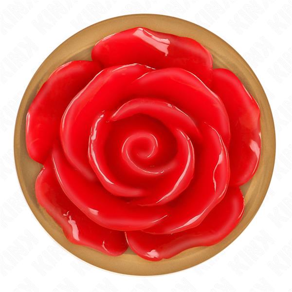 PINK GOLD ANAL PLUG WITH RED ROSE M