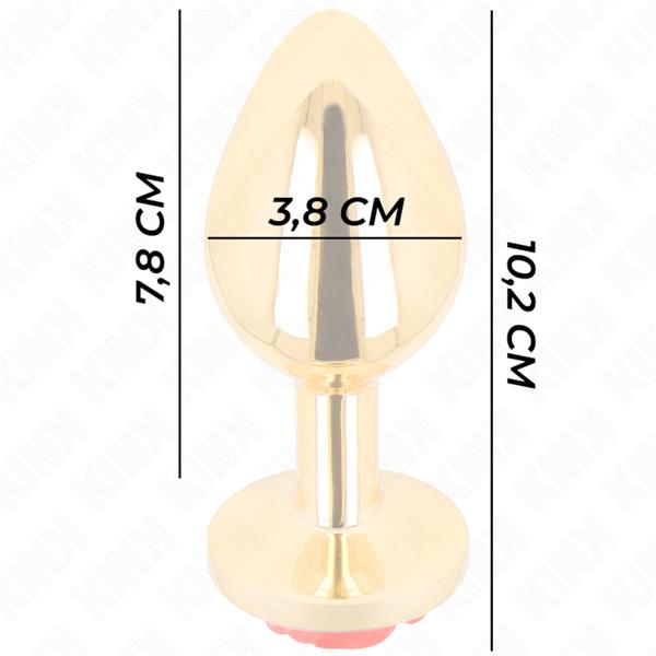 PLUG ANAL GOLD ROSE RED SIZE L