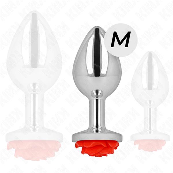 PLUG ANAL ROSE RED SIZE M
