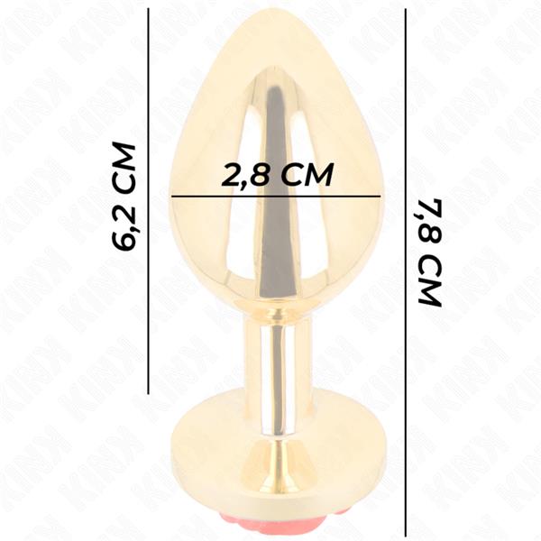 PLUG ANAL GOLD ROSE RED SIZE S
