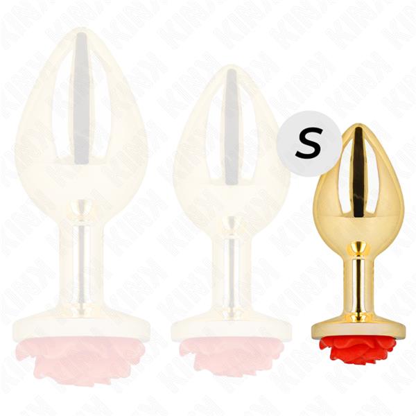 PLUG ANAL GOLD ROSE RED SIZE S