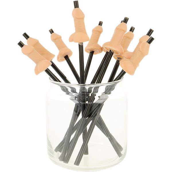 BAG OF 10 NATURAL PENIS STRAWS