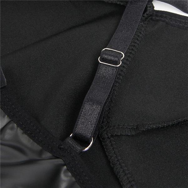 955380 DRESS WITH BLACK LEATHER STRAPS L/XL