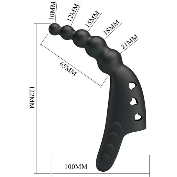 JORDIN FINGER VIBRATOR 10 VIBRACIJA CRNI