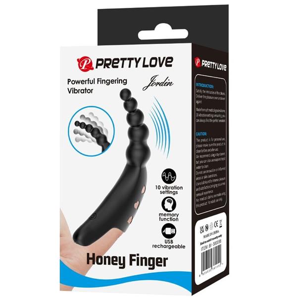 JORDIN FINGER VIBRATOR 10 VIBRACIJA CRNI