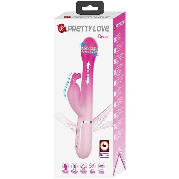 DEJON 3 V 1 MULTIFUNKCIONALNI ZAJČJI VIBRATOR ROZA