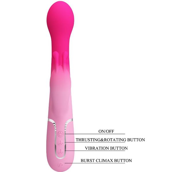 DEJON 3 V 1 MULTIFUNKCIONALNI ZAJČJI VIBRATOR ROZA
