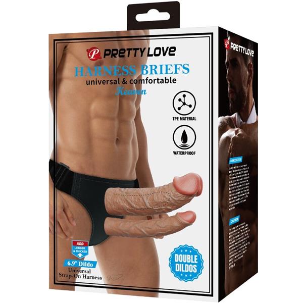 KEAVEN HARNESS BRIEFS UNIVERSAL & COMFORTABLE DOUBLE DILDO