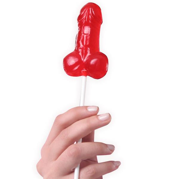 DISPLAY ASSORTMENT PENIS LOLLIPOPS STRAWBERRY 40 UNITS