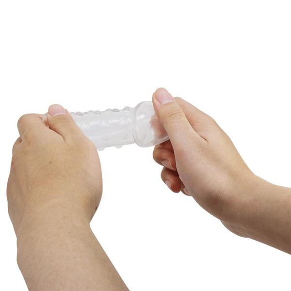 TIGHT AND VOLUMIZING PENIS SLEEVE TRANSPARENT