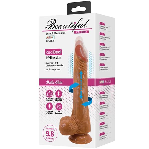 CALISTO REALISTIC DILDO 24 CM FLESH