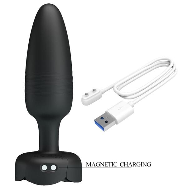 TARION ANAL PLUG WITH  LED LIGHT BLACK 12.5 CM