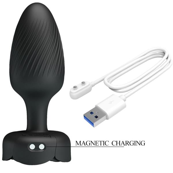 OSBORN ANAL PLUG WITH  LED LIGHT BLACK 9.8 CM