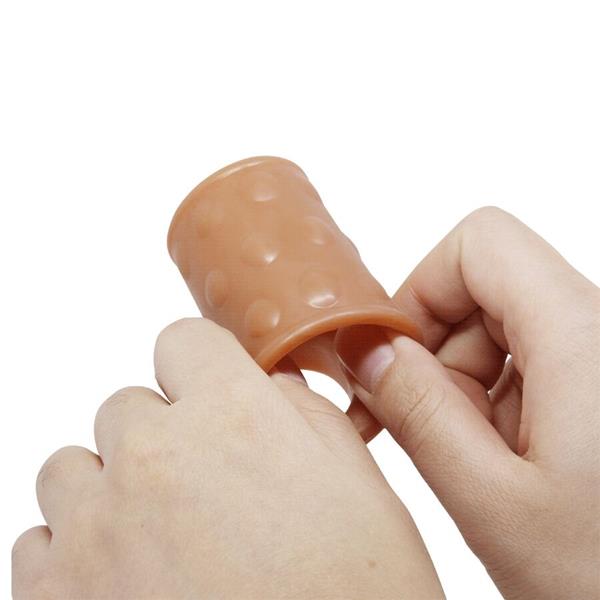 PENIS SLEEVE WITH ANAL PLUG NATURAL