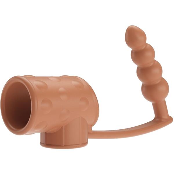 PENIS SLEEVE WITH ANAL PLUG NATURAL