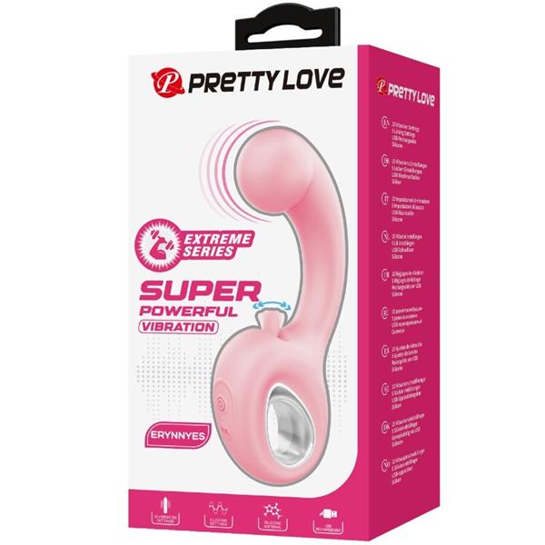 ERYNNYES G-SPOT VIBRATOR + CLITORIS STIMULATOR 10 VIBRATIONS PINK