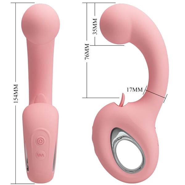 ERYNNYES G-SPOT VIBRATOR + CLITORIS STIMULATOR 10 VIBRATIONS PINK