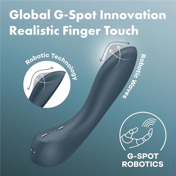 G-SPOT WAVE 4 12 VIBRATIONS PROGRAM VIBRATOR DARK GREY