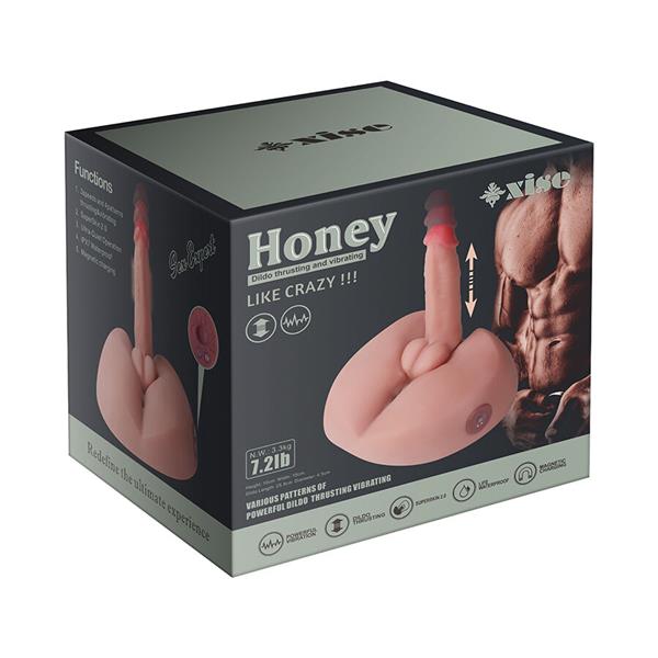 HONEY REALISTIC DILDO MASTURBATOR WITH VIBRATION 25 CM