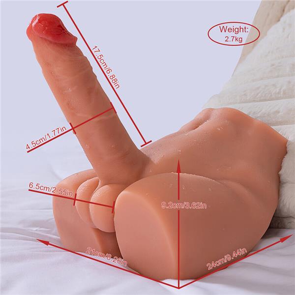 PEEL DILDO ASS REALISTIC DILDO MASTURBATOR FRONT POSITION WITH THRUSTING 17.5 CM