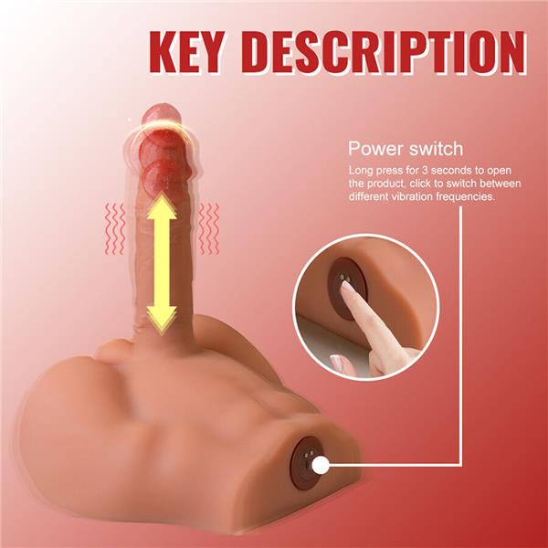 PEEL DILDO ASS REALISTIC DILDO MASTURBATOR FRONT POSITION WITH THRUSTING 17.5 CM