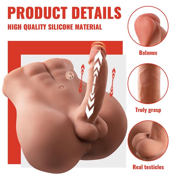 BERTLETT DILDO ASS REALISTIC DILDO AND ANUS MASTURBATOR FRONT POSITION WITH THRUSTING 18 CM
