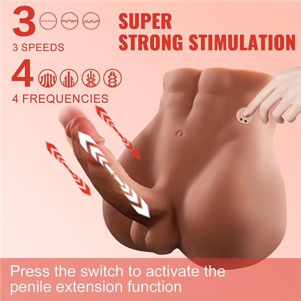 BERTLETT DILDO ASS REALISTIC DILDO AND ANUS MASTURBATOR FRONT POSITION WITH THRUSTING 18 CM