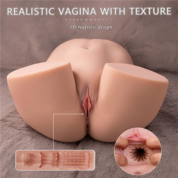 ETHEL THRUSTING REALISTIC VAGINA MASTURBATOR WITH MULTI-POSITION VIBRATION