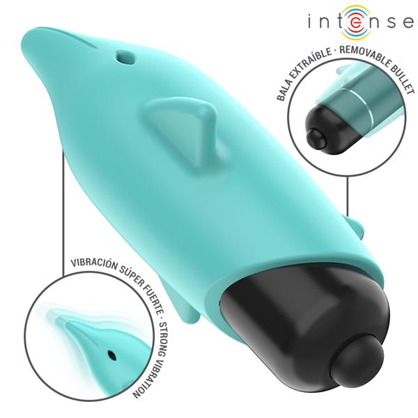 ECHO VIBRATING BULLET DOLPHIN BLUE 8 X 4.7 CM