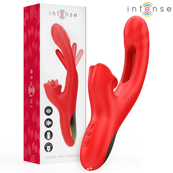 JESSICA MULTIFUNKCIONALNI VIBRATOR STIMULACIJA KLITORISA 24.8 CM CRVENI