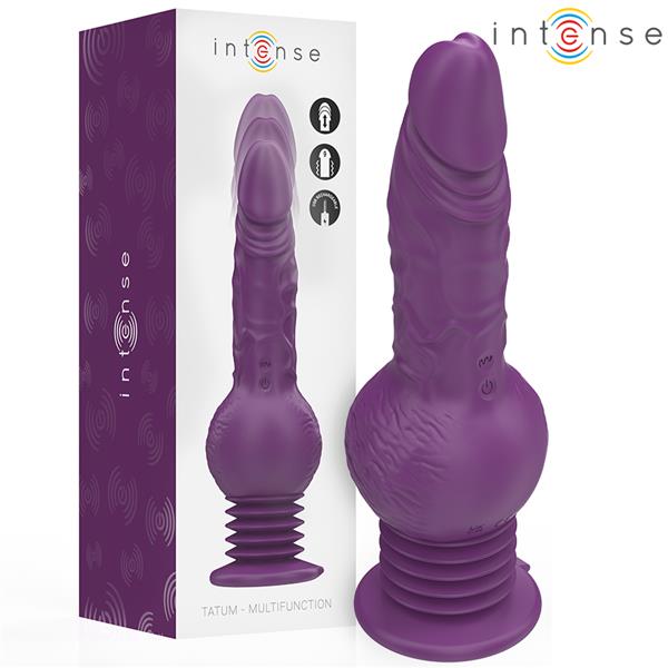 TATUM VIŠEFUNKCIONALNI VIBRATOR S GORE-DOLJE VIBRACIJOM 24 CM LJUBIČASTI