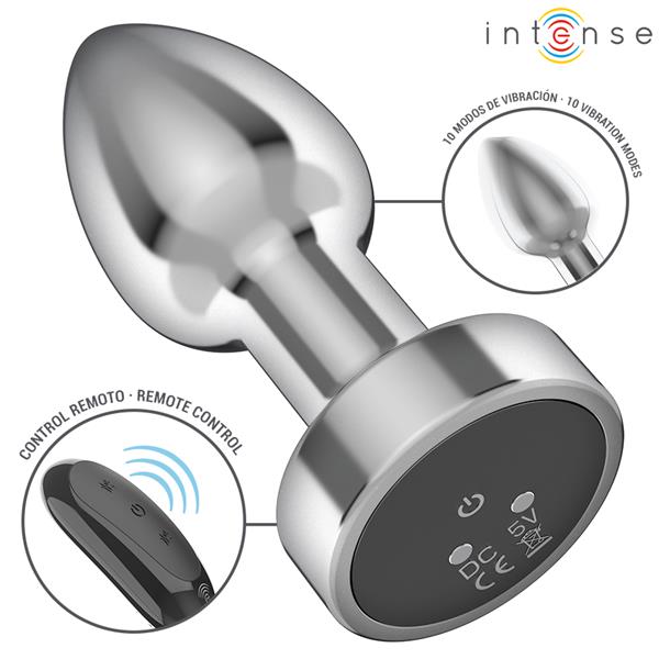 ANAL PLUG 10 VIBRATIONS METAL WITH REMOTE CONTROL S