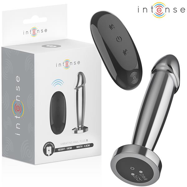 ANAL PLUG 10 VIBRATIONS METAL DILDO WITH REMOTE CONTROL S
